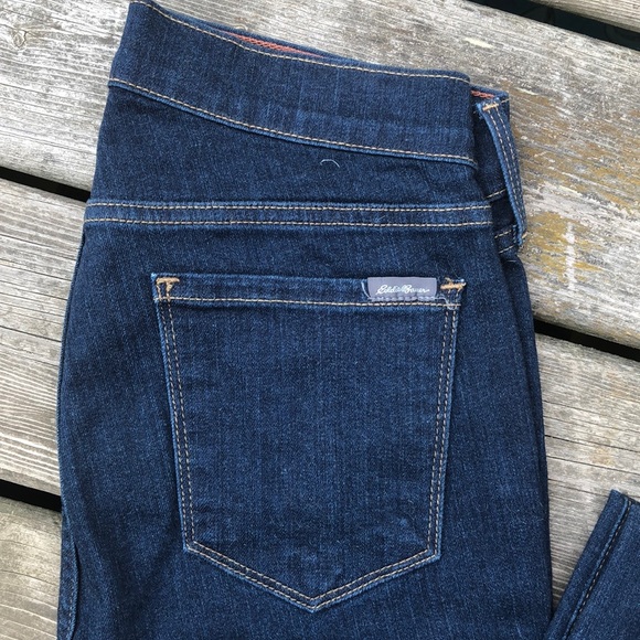 Eddie Bauer High Rise Slim Straight Jeans - Picture 2 of 12